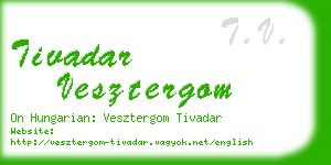 tivadar vesztergom business card